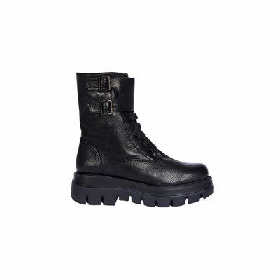 Brunate Lambskin Lined Biker Boot Women's Ankle Boots Black | 83YXNGTAO