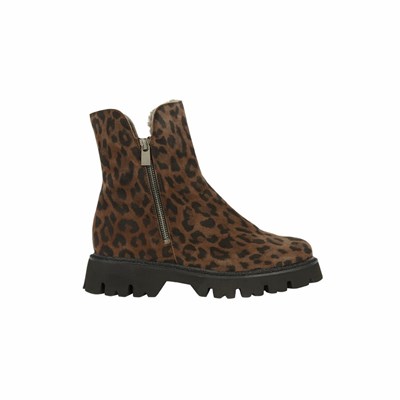 Brunate Lambskin Lined Women's Ankle Boots Leopard | 24TRHVQUE