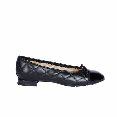 Brunate Quilted Ballerina Women's Flat Shoes Black | 13HXZWYMO