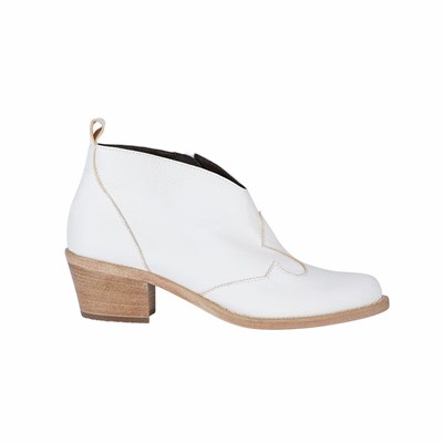 Brunate Western Ankle Boot Women's Ankle Boots White | 46BZPYHUK