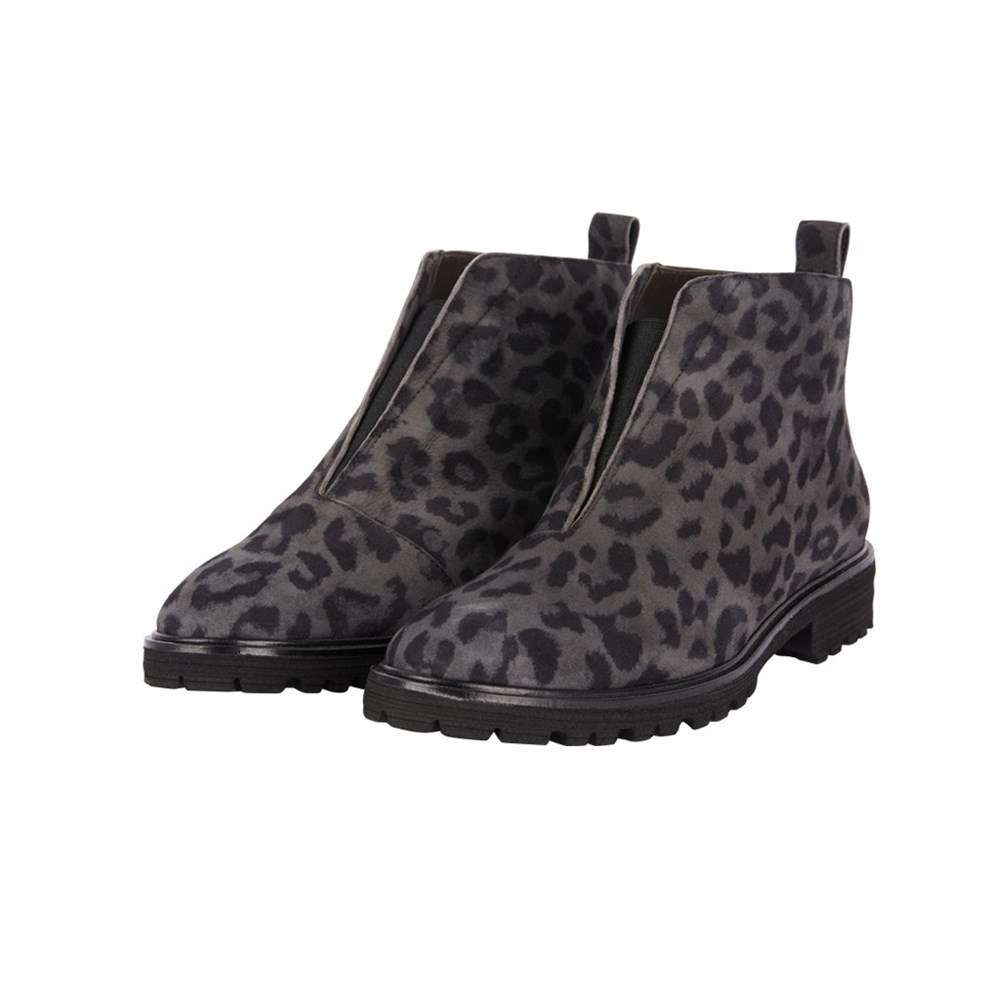 Brunate Ankle Boot Women's Flat Shoes Leopard | 78EIWLJMU