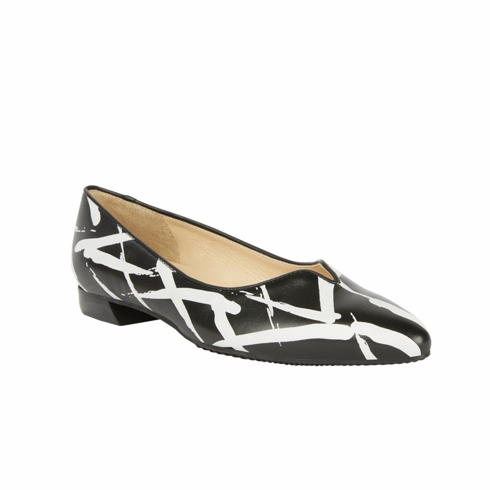 Brunate Classic Model Women's Flat Shoes Black / White | 32IYBWLZD