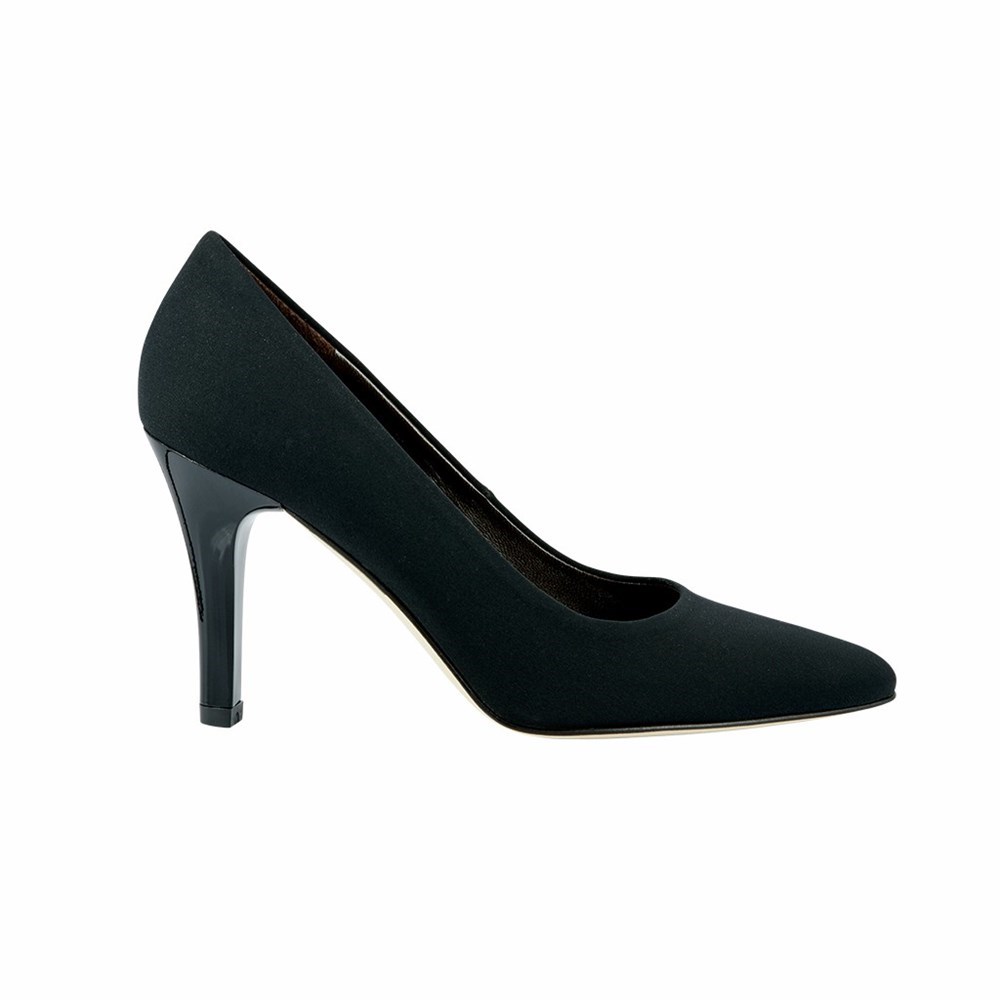 Brunate Lacquered Heel Women's Pumps Black | 01RGCYQAJ