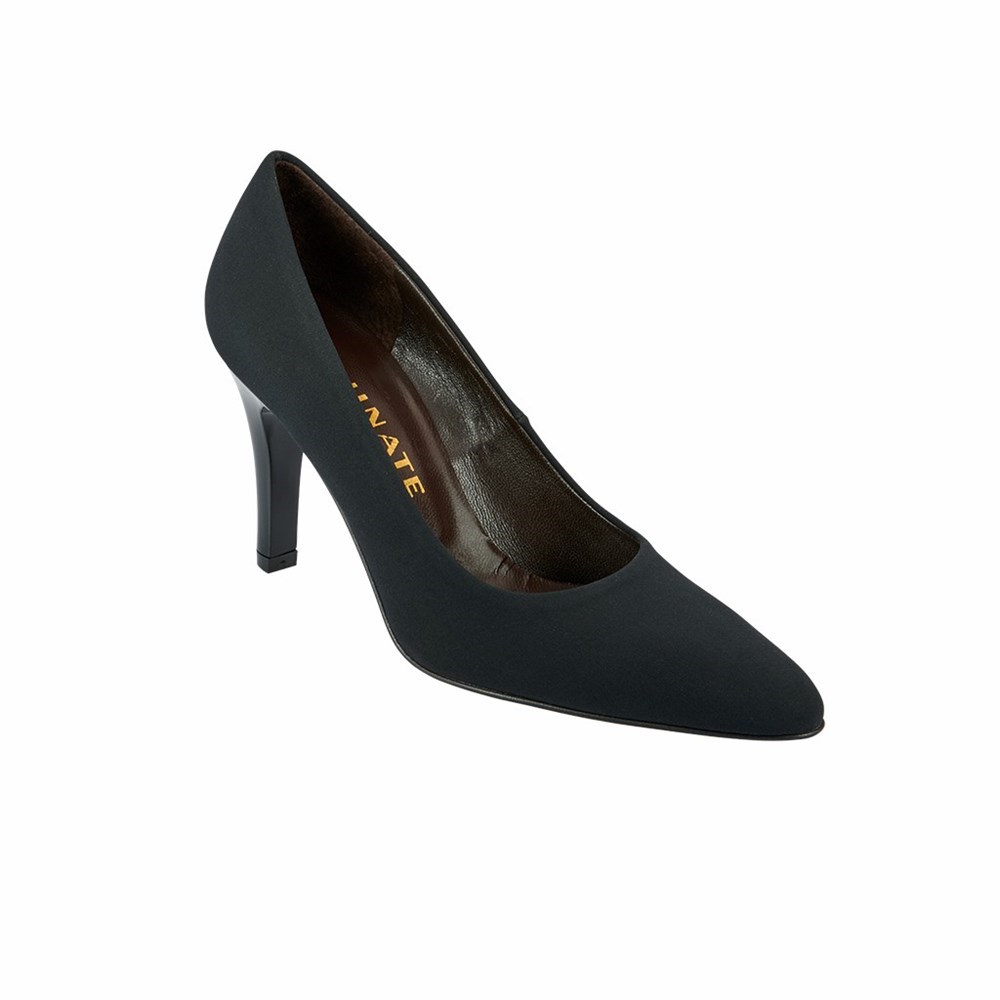 Brunate Lacquered Heel Women's Pumps Black | 01RGCYQAJ