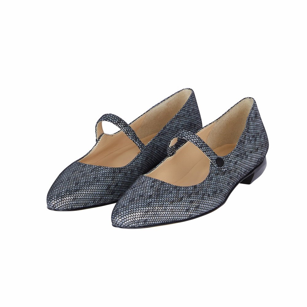 Brunate Mary Jane Style Ballerina Women's Flat Shoes Navy | 03SIMJBTD