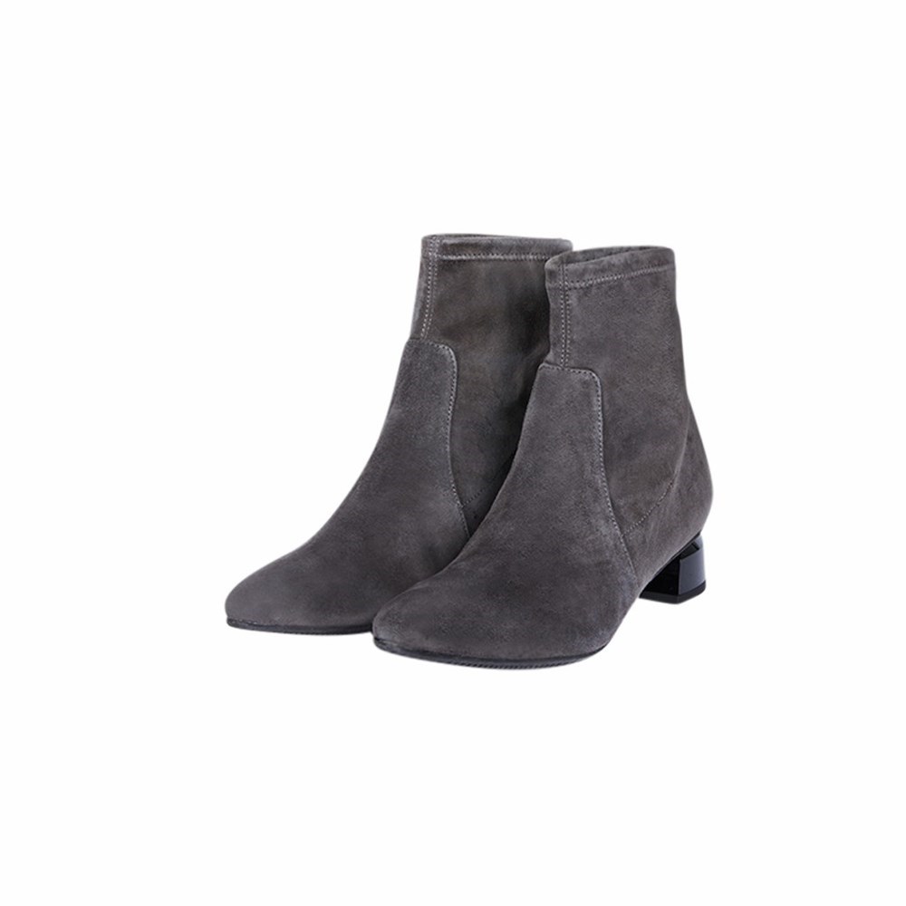 Brunate Pointy Stretch Bootie Women's Ankle Boots Grey | 90CXAVFEG