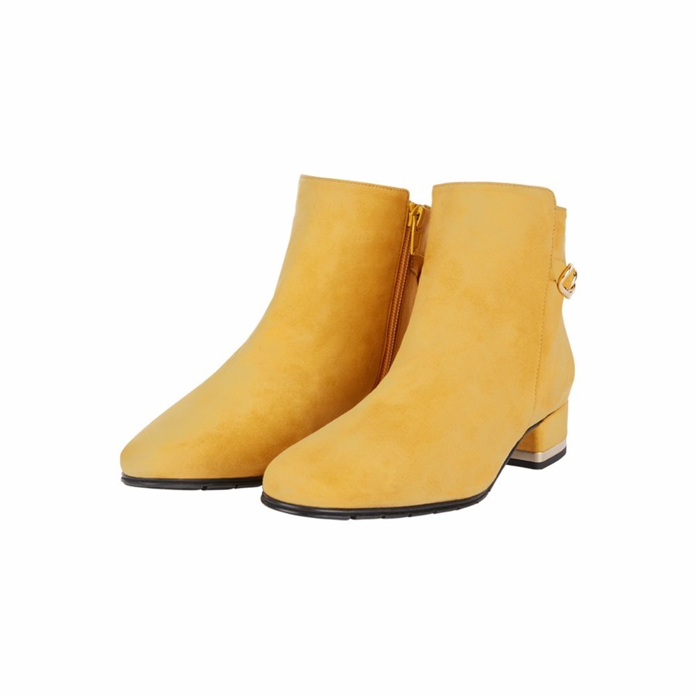 Brunate Short Boot Women's Ankle Boots Yellow | 38ODPRSFU