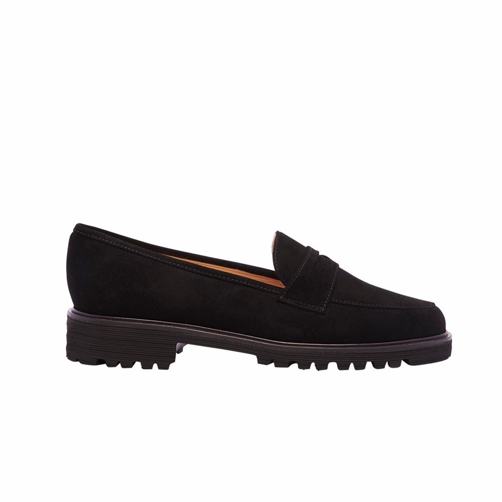 Brunate Sporty Extralight Loafer Women's Flat Shoes Black | 50UONMYHZ