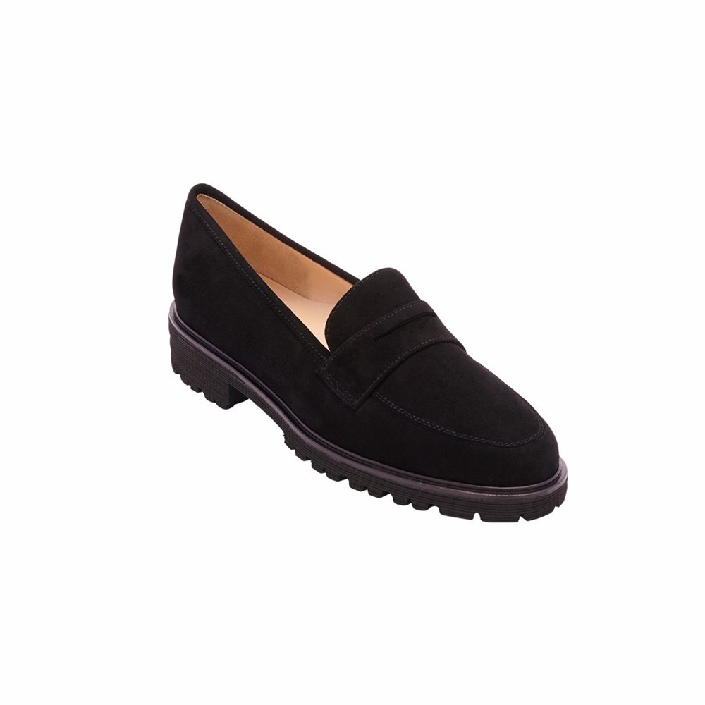 Brunate Sporty Extralight Loafer Women's Flat Shoes Black | 50UONMYHZ