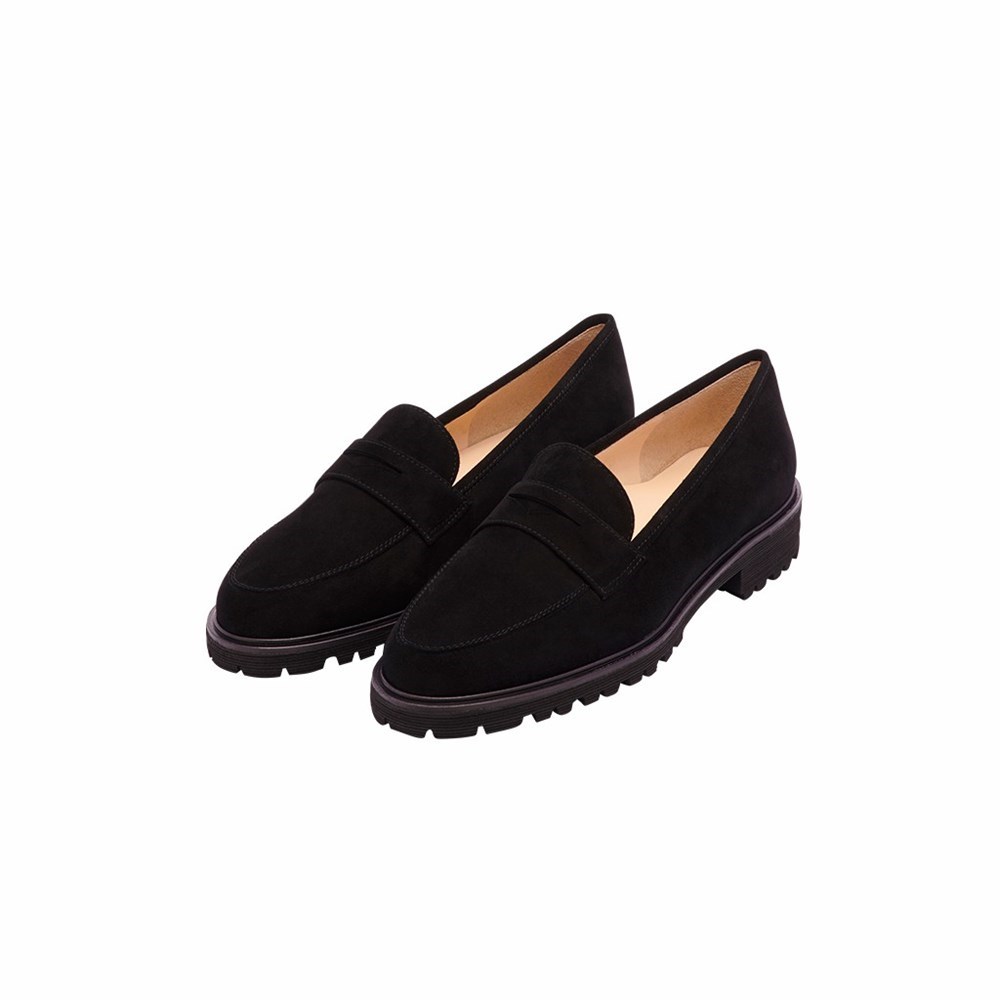 Brunate Sporty Extralight Loafer Women's Flat Shoes Black | 50UONMYHZ