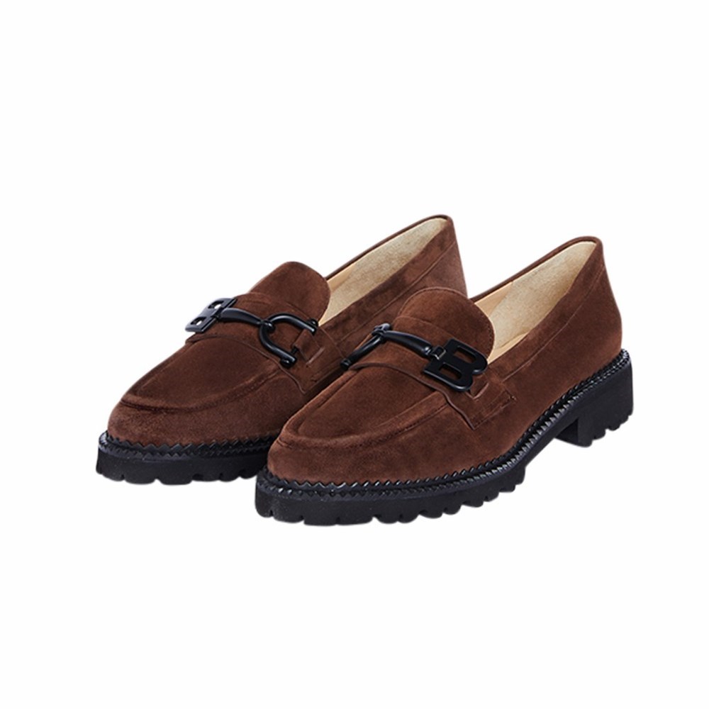 Brunate Sporty Loafer Women's Flat Shoes Brown | 31ZBXAECY