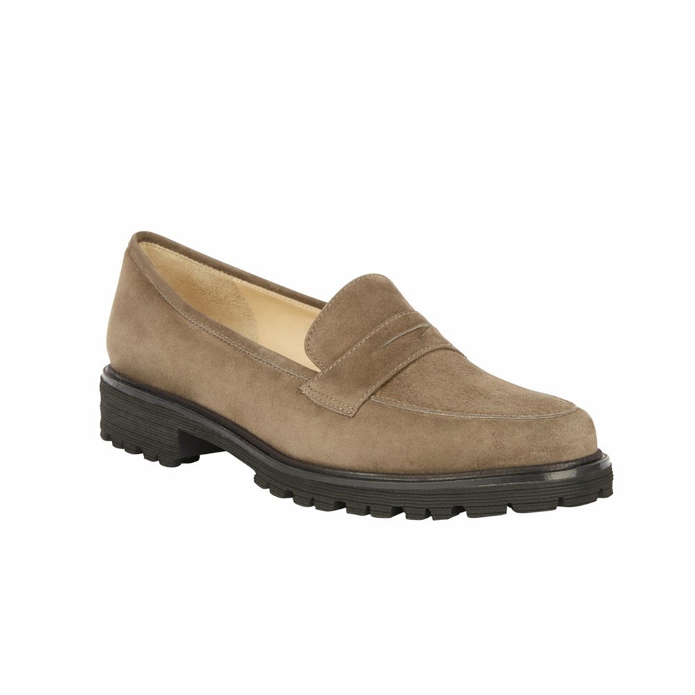 Brunate Sporty Loafer Women's Flat Shoes Grey Brown | 32WKOHAJT