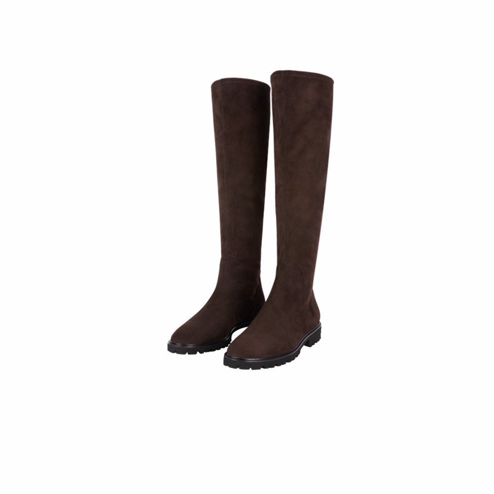 Brunate Sporty Stretch Boot Women's Knee High Boots Brown | 59BYOJCHN