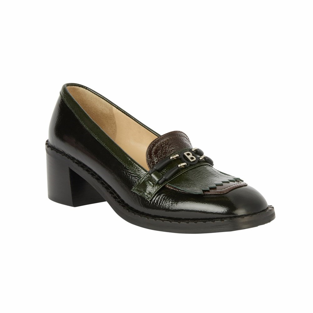 Brunate Squared Loafer On A Heel Women's Pumps Black | 10HTOMXZB