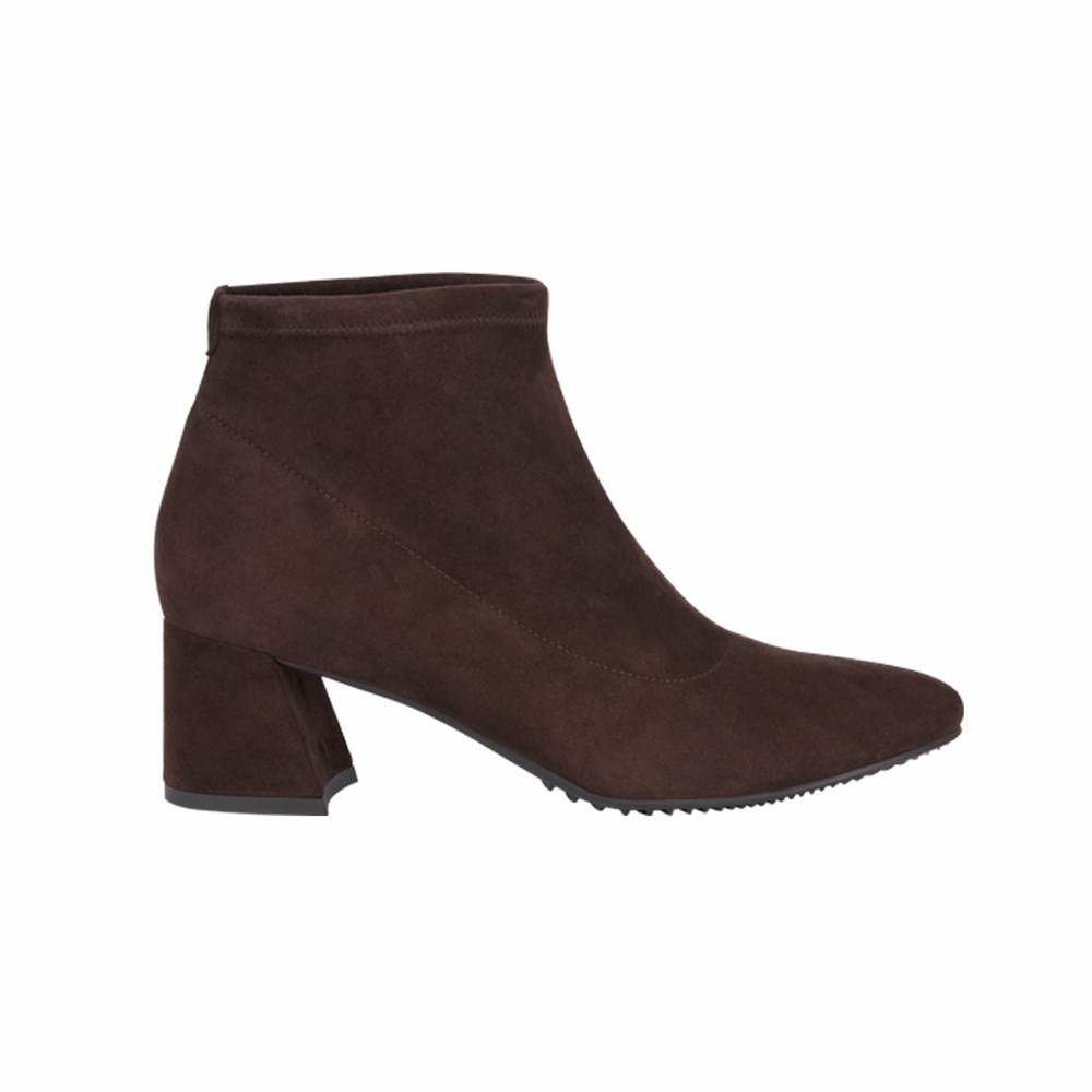 Brunate Stretch Booty Women's Ankle Boots Brown | 27ZBAEUXV