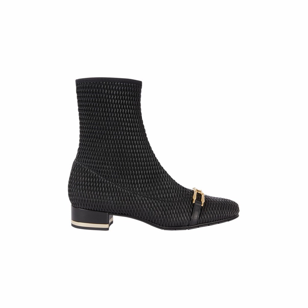 Brunate Stretch Material Women's Ankle Boots Black | 40GQPJDEK