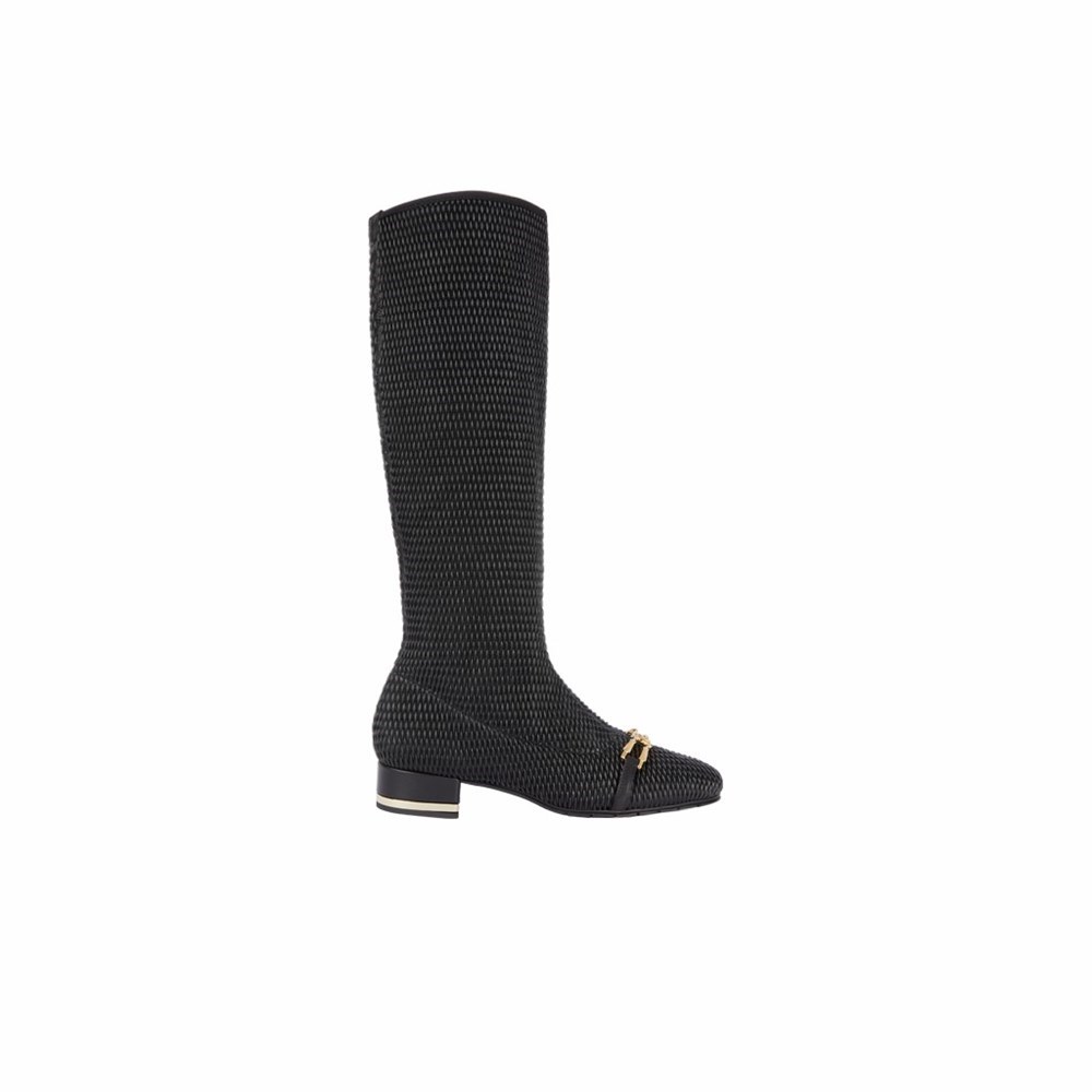 Brunate Stretch Material Women's Knee High Boots Black | 64QSRGHXK