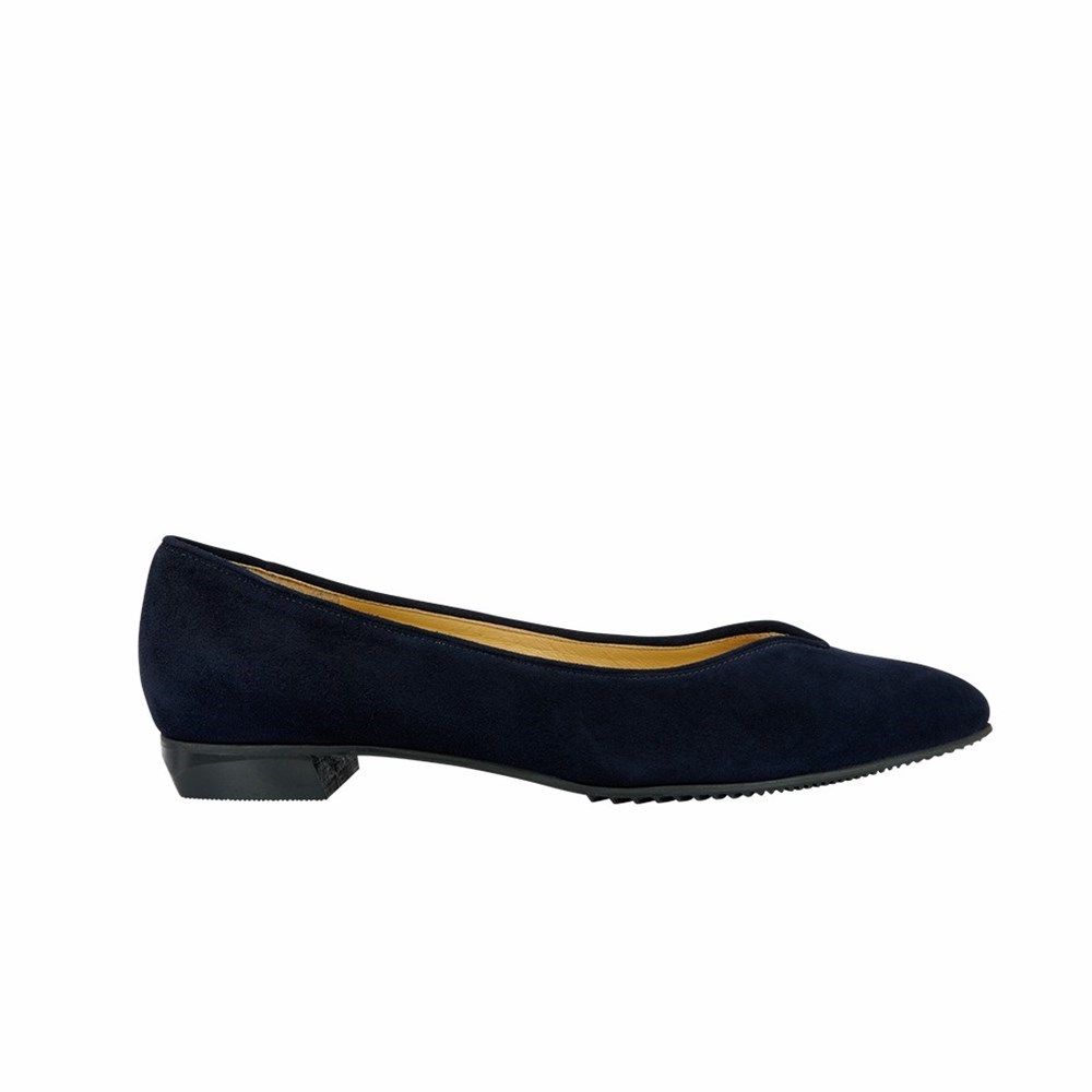 Brunate Timeless Ballerina Women's Flat Shoes Blue | 07FGXRMQY