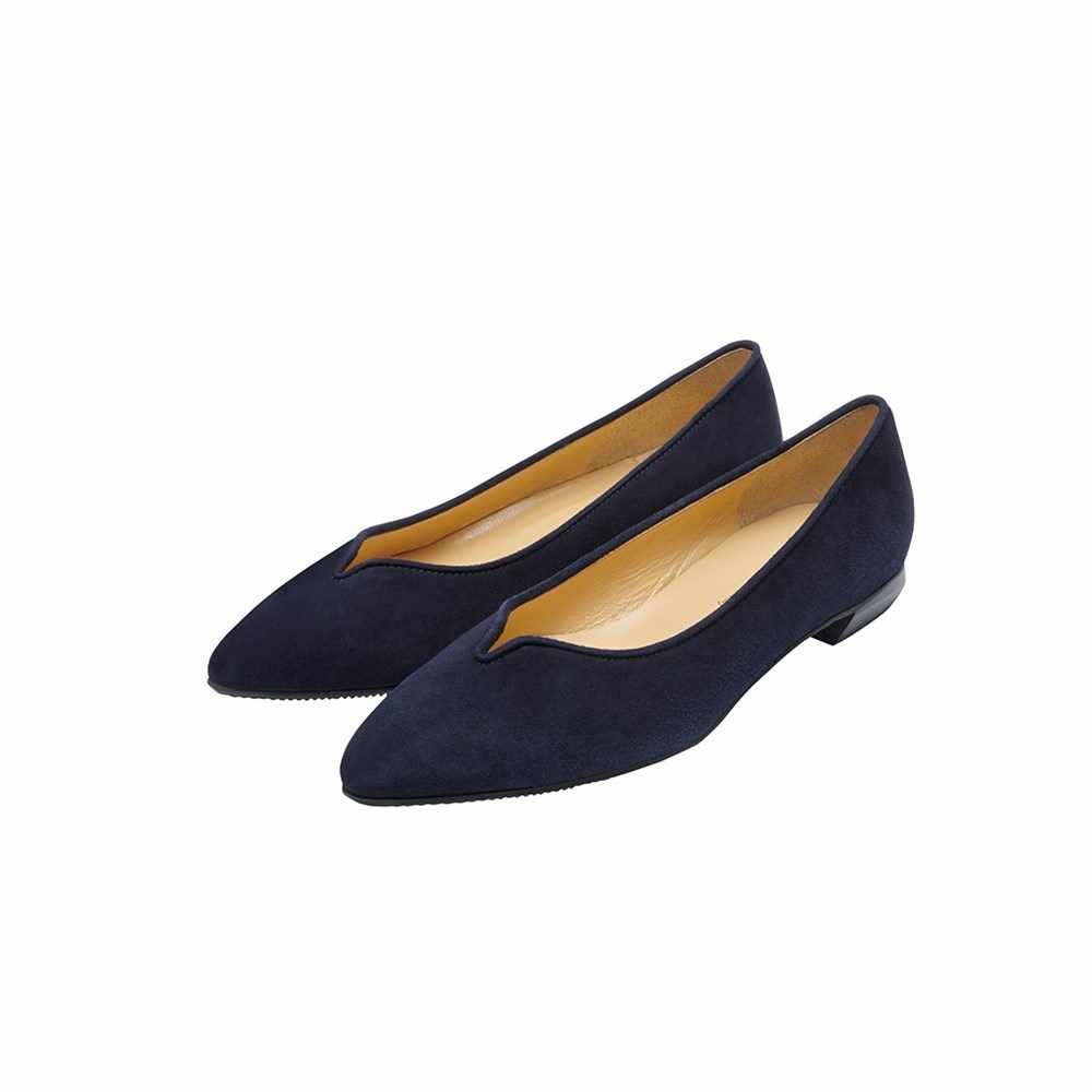 Brunate Timeless Ballerina Women's Flat Shoes Blue | 07FGXRMQY