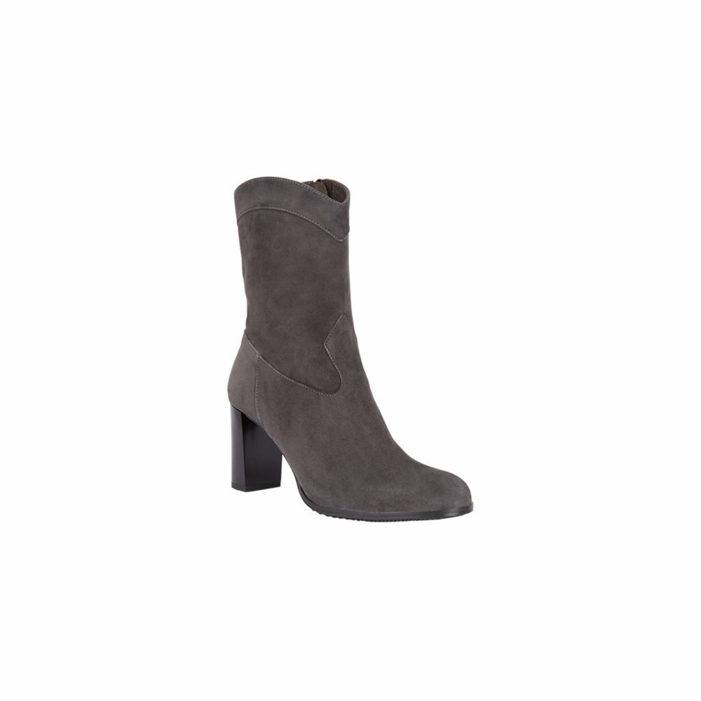 Brunate Wide Shaft Women's Ankle Boots Grey | 21KEZUWLT